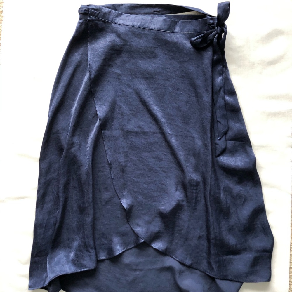Willow & Clay Navy Wraparound Skirt